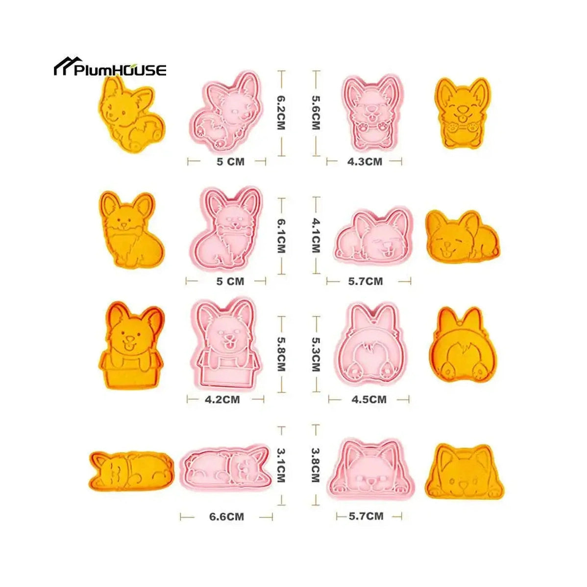 3D Corgi Cartoon Plastic Mould Set-Furever Adorable
