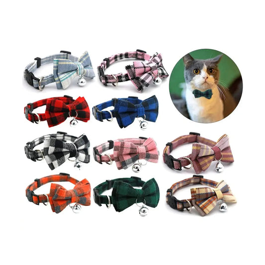 Adjustable Bow Tie with Sash Small Bell for Cats-Furever Adorable