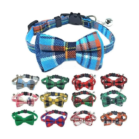 Adjustable Bow Tie with Sash Small Bell for Cats-Furever Adorable