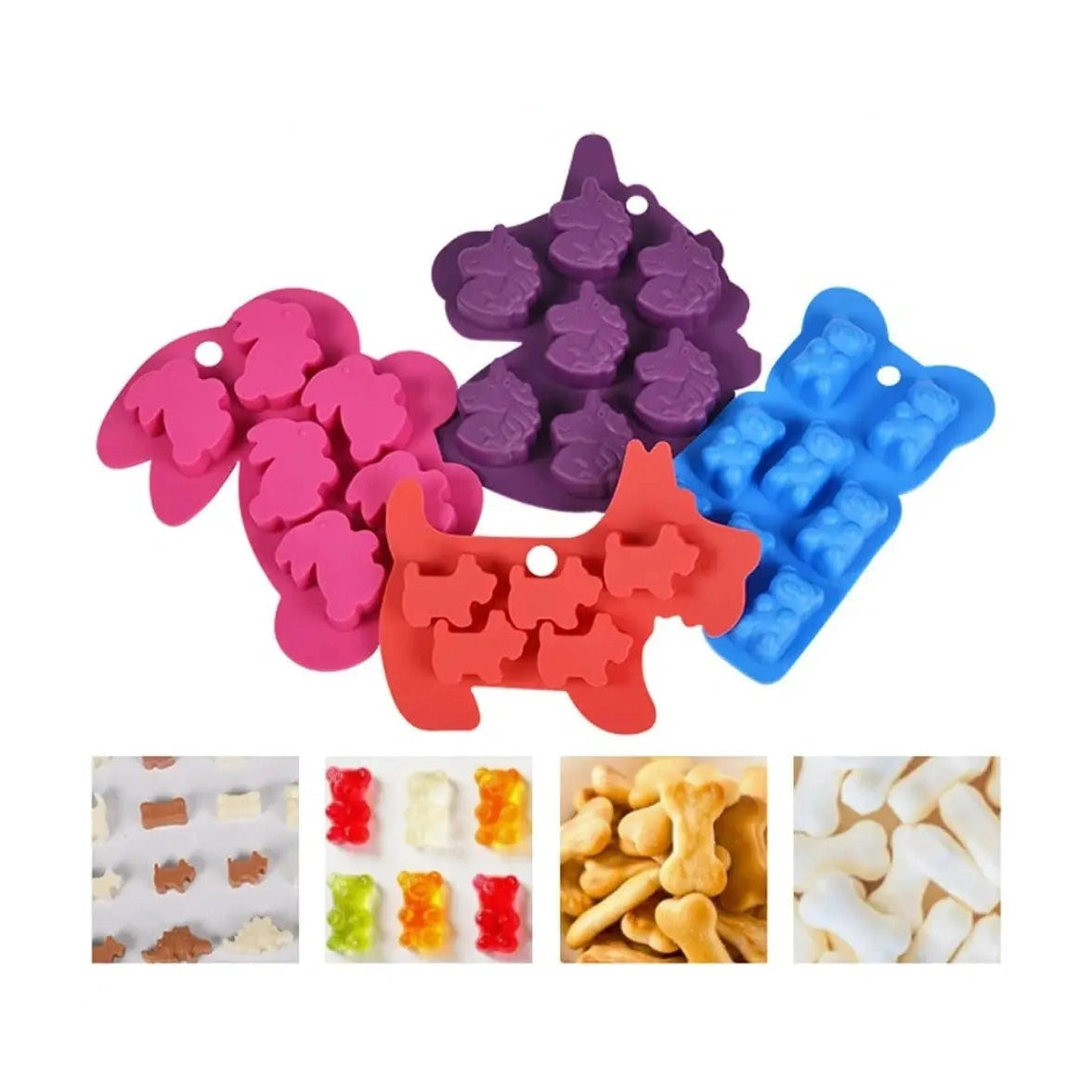 Animal Shape Silicone Baking Molding Set-Furever Adorable