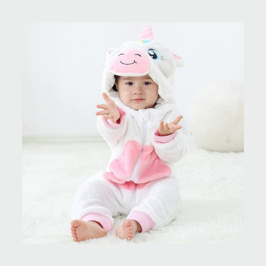 Baby onesie - White Unicorn-Furever Adorable