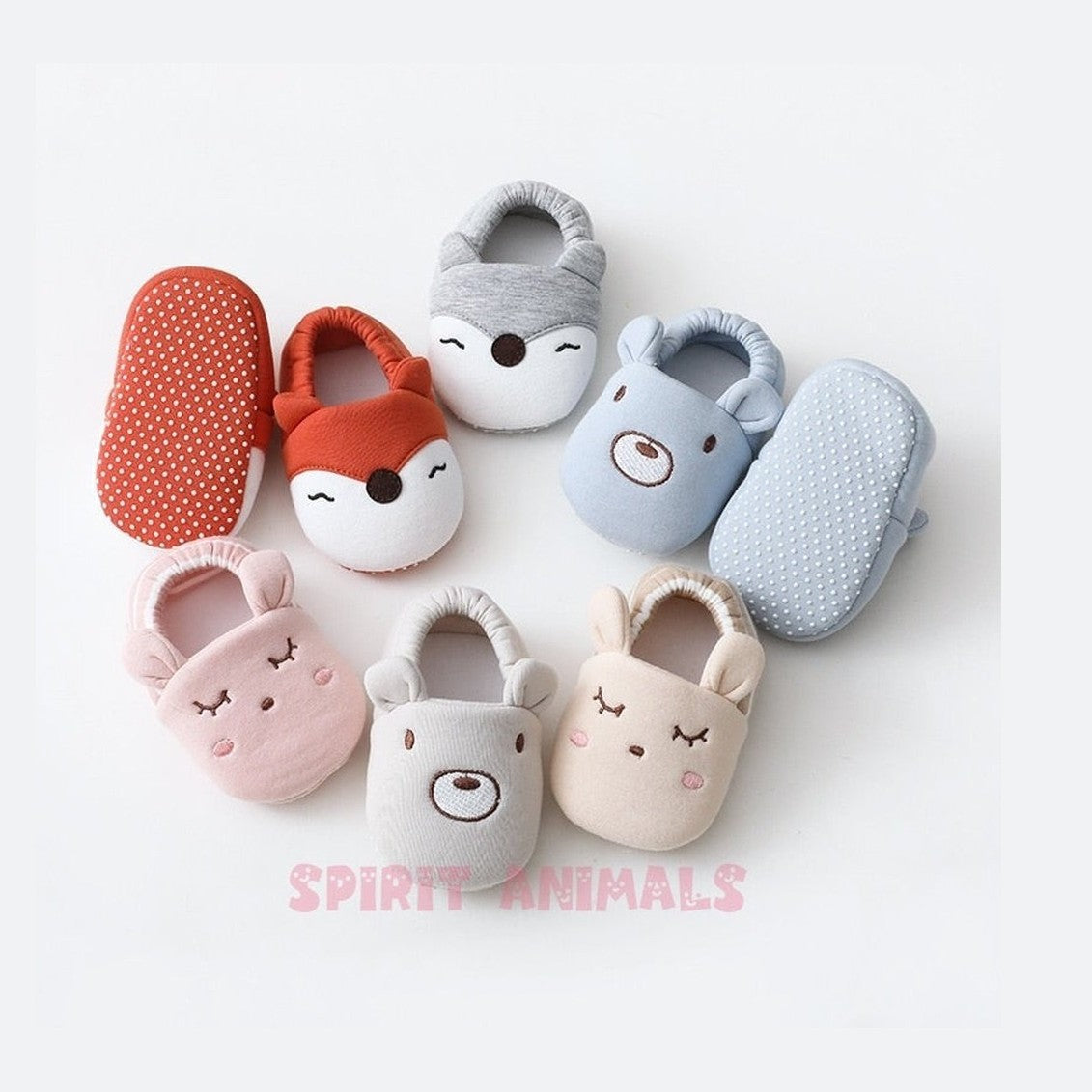 Cartoon Animal Pattern Newborn Baby SocksShoes-Furever Adorable