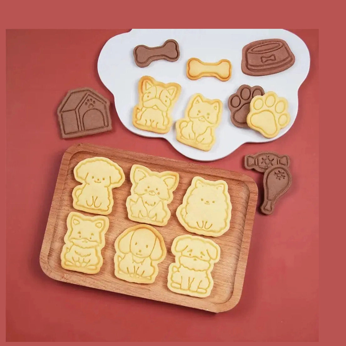 Cartoon Dog Cookie Cutters Set-Furever Adorable