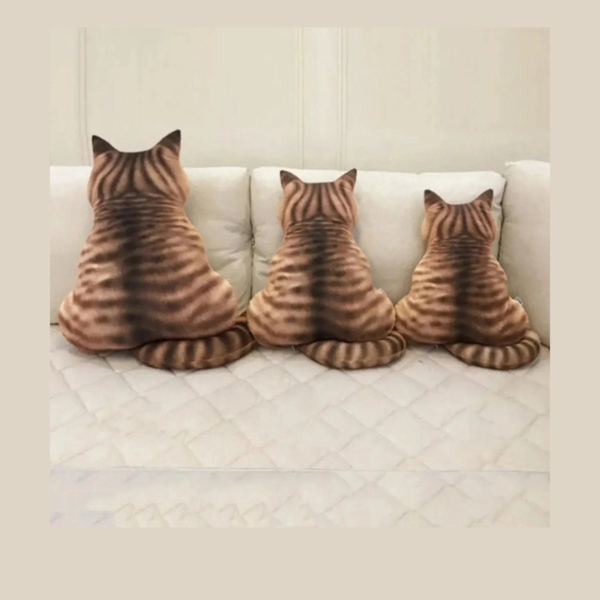 Cat Shaped Plush Toy for Sofa-Furever Adorable