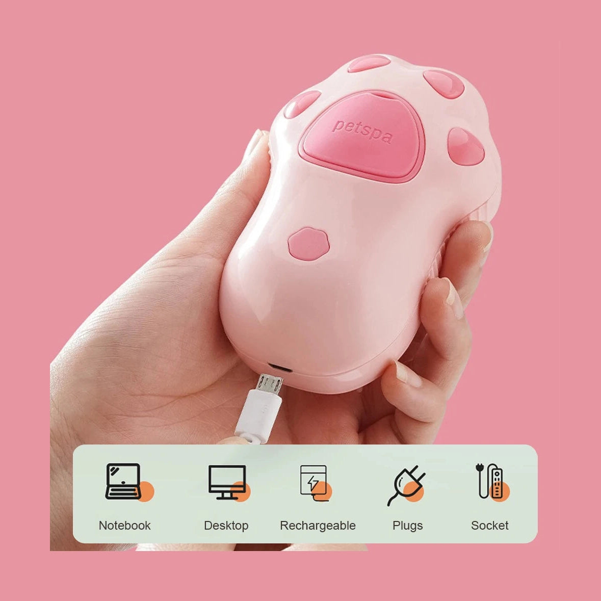 Cat Steam Brush Dog Massage Comb with Electric Water Spray Soft Silicone Pet Grooming Brush for Removing Tangled and Loose Hair Furever Adorable