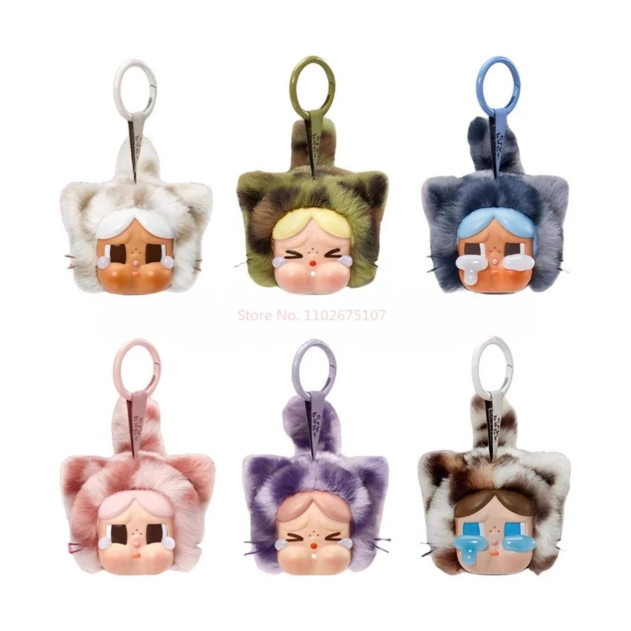 Genuine Crybaby Wild But Cutie Leopard Cat Series Vinyl Plush Blind Box Keychain Bag Pendant Cute Design Limited Edition Gift Furever Adorable