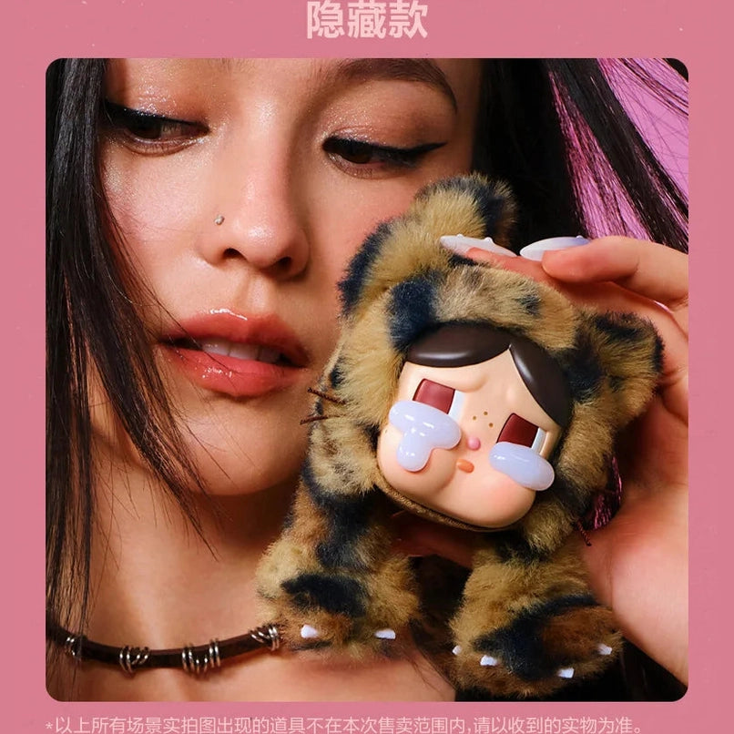 Genuine Crybaby Wild But Cutie Leopard Cat Series Vinyl Plush Blind Box Keychain Bag Pendant Cute Design Limited Edition Gift Furever Adorable