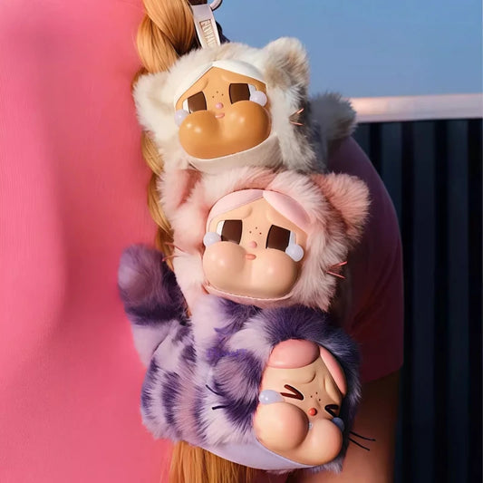 Genuine Crybaby Wild But Cutie Leopard Cat Series Vinyl Plush Blind Box Keychain Bag Pendant Cute Design Limited Edition Gift Furever Adorable