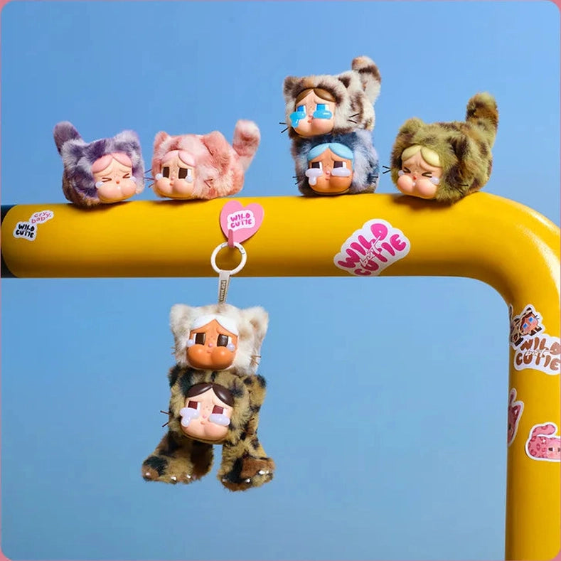 Genuine Crybaby Wild But Cutie Leopard Cat Series Vinyl Plush Blind Box Keychain Bag Pendant Cute Design Limited Edition Gift Furever Adorable