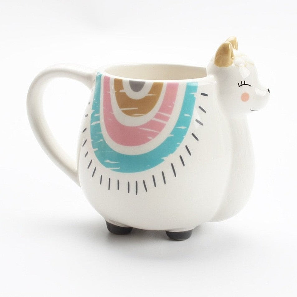 Cute Animal Ceramic Mug - Liama-Furever Adorable