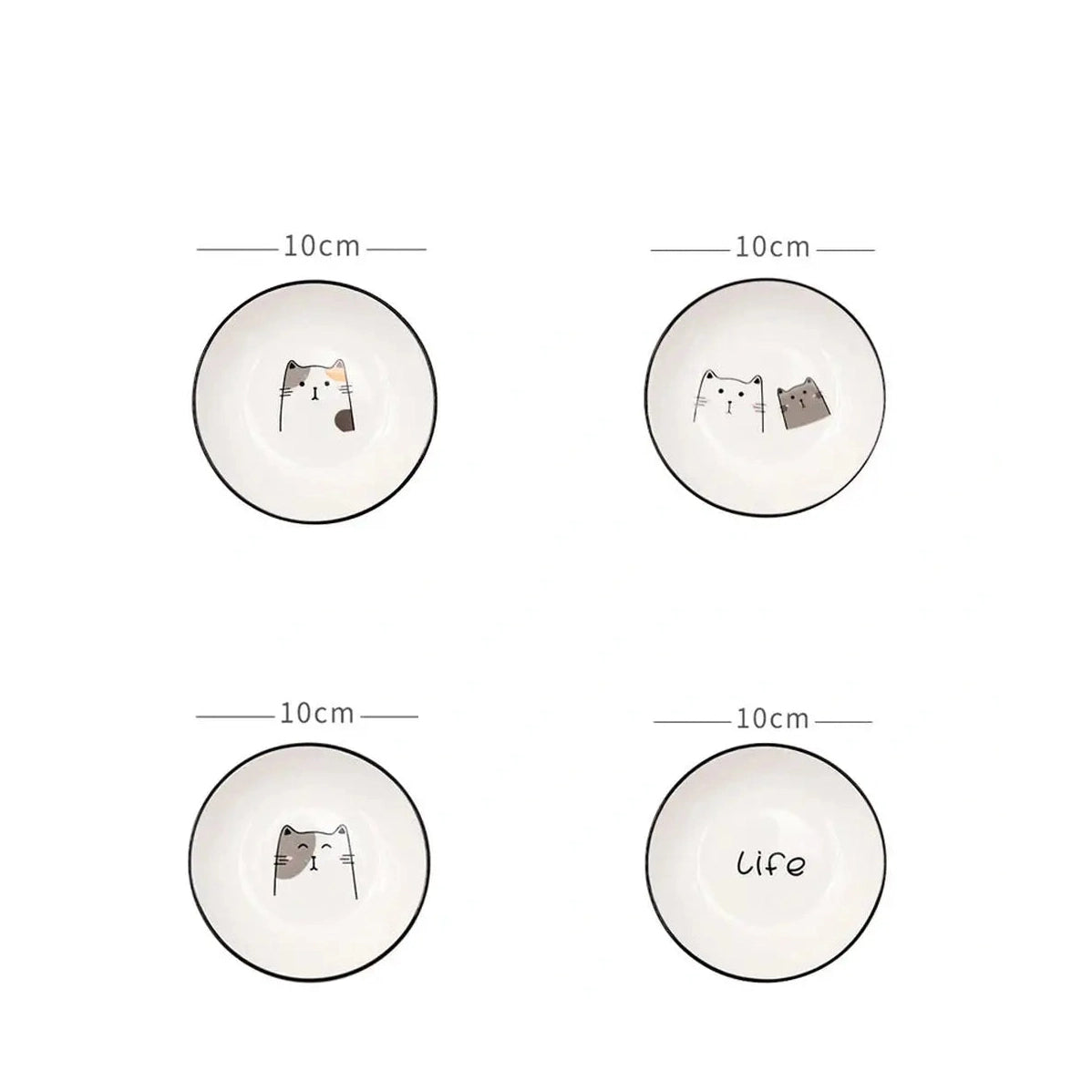 Cute Cat Ceramic Saucer-Furever Adorable
