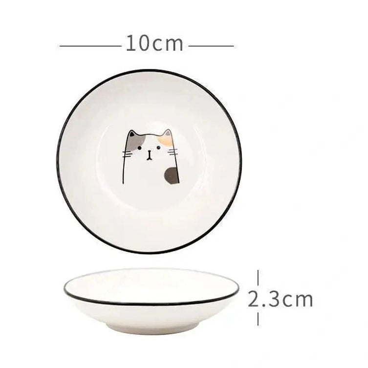 Cute Cat Ceramic Saucer-Furever Adorable