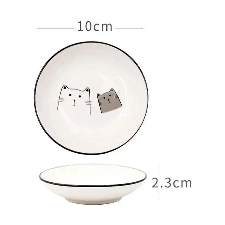 Cute Cat Ceramic Saucer-Furever Adorable