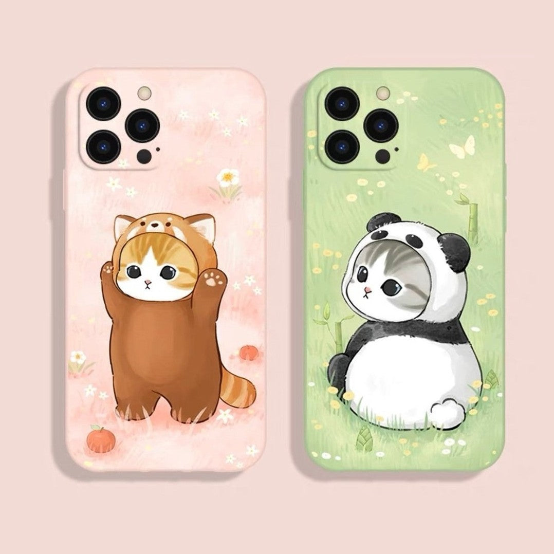 Cute Panda Patterned Silicone Phone Case-Furever Adorable