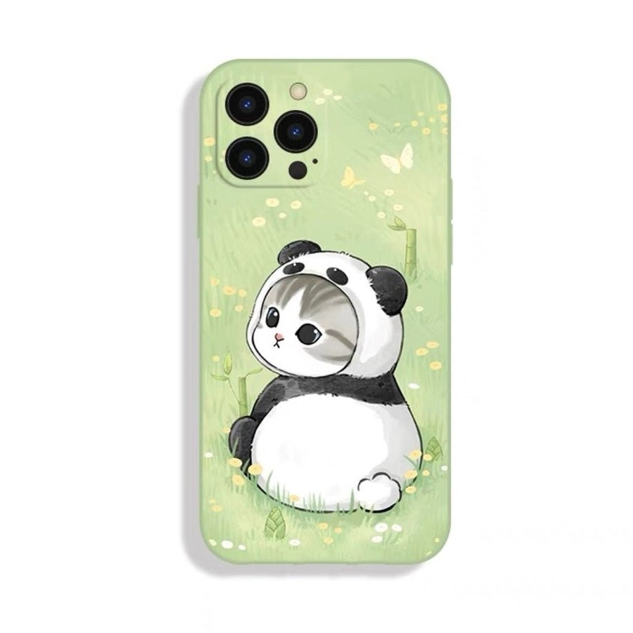 Cute Panda Patterned Silicone Phone Case-Furever Adorable