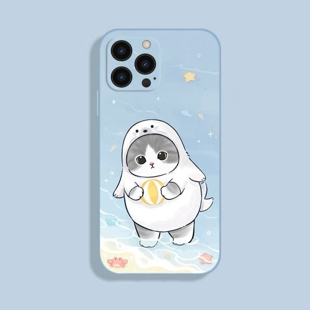 Cute Panda Patterned Silicone Phone Case-Furever Adorable