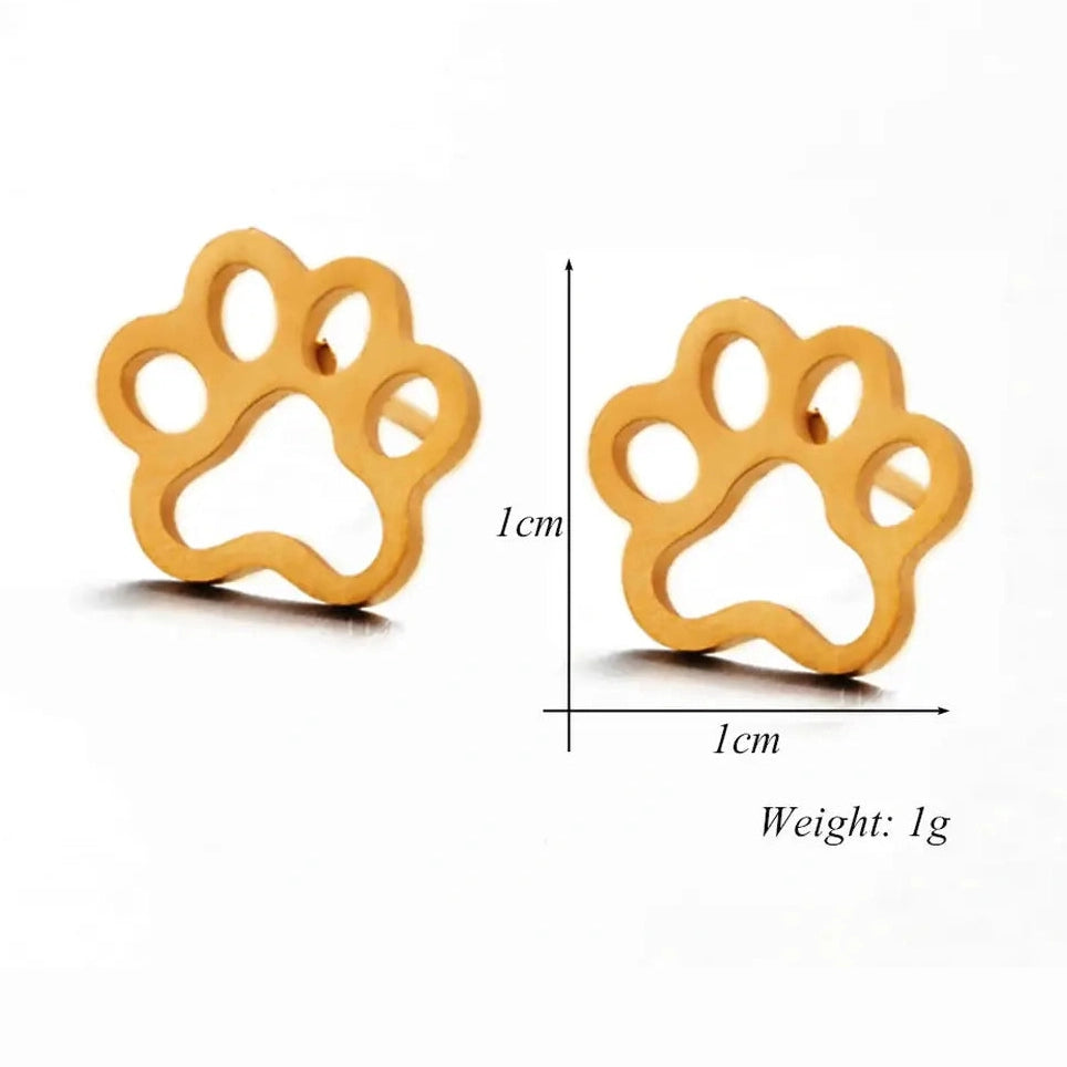 Cute Pet Paw Patterned Stud Earrings for Female-Furever Adorable