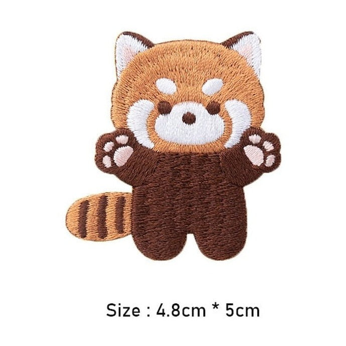 Cute Red Panda Embroideried Patches-Furever Adorable