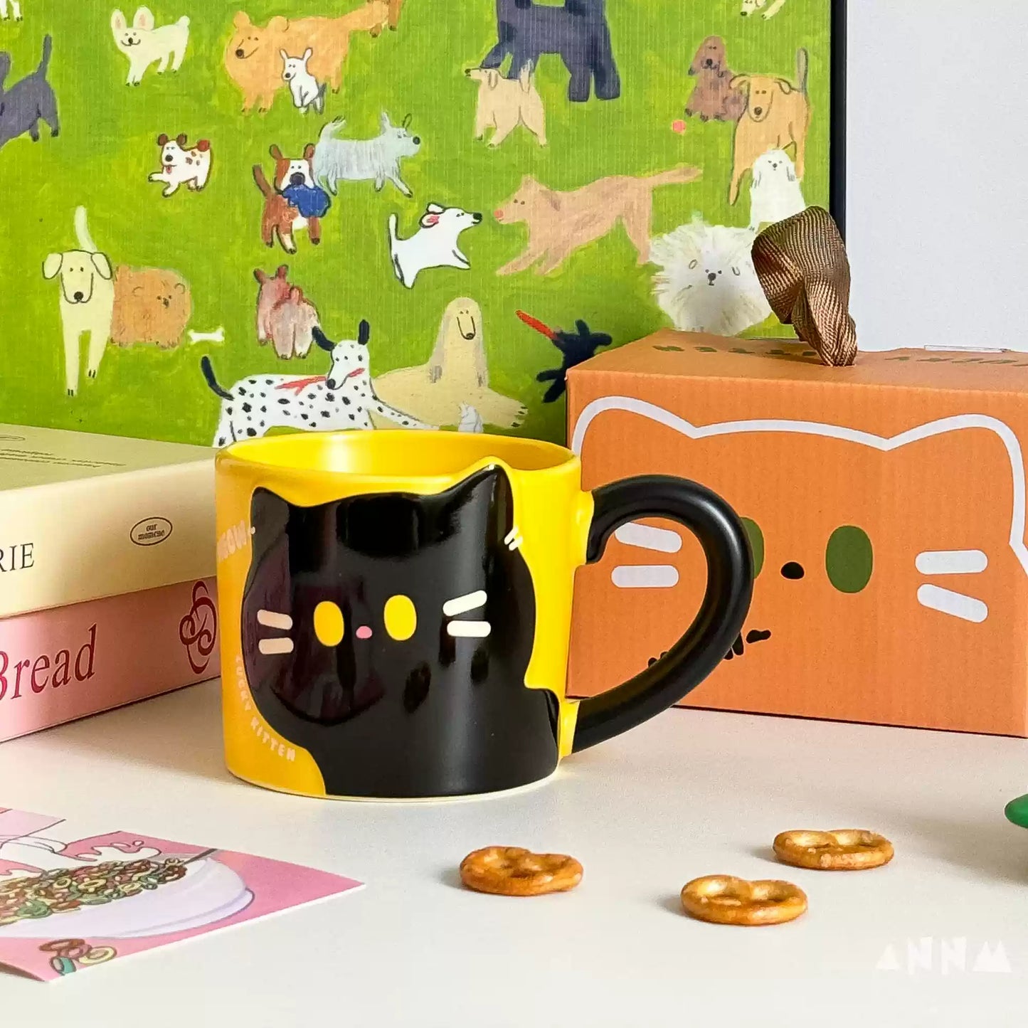 Cute Vintage Cat Ceramic Mug Furever Adorable