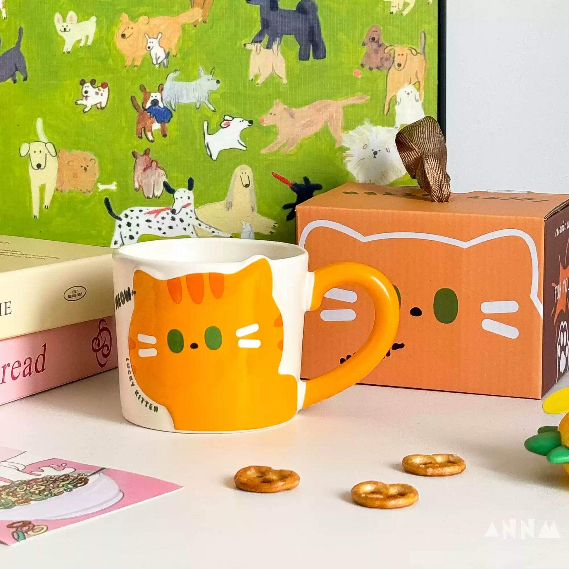 Cute Vintage Cat Ceramic Mug Furever Adorable