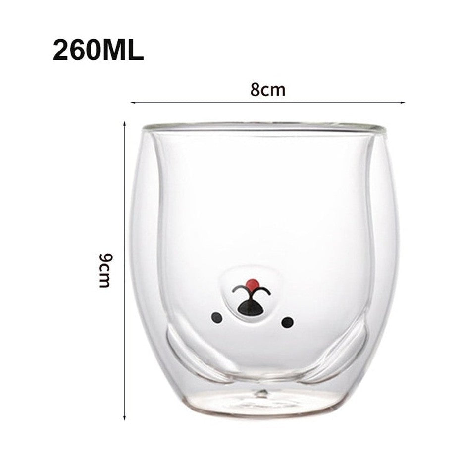 Double-Layer Glass Coffee Cup- Bear / Duck / Cat / Dog-Furever Adorable