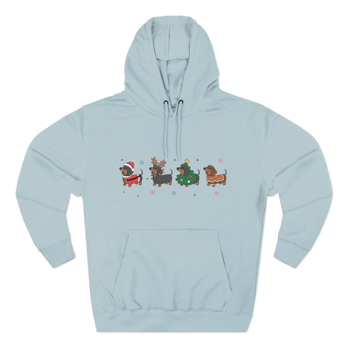 Fleece Hoodie Christmas Dachshund Furever Adorable