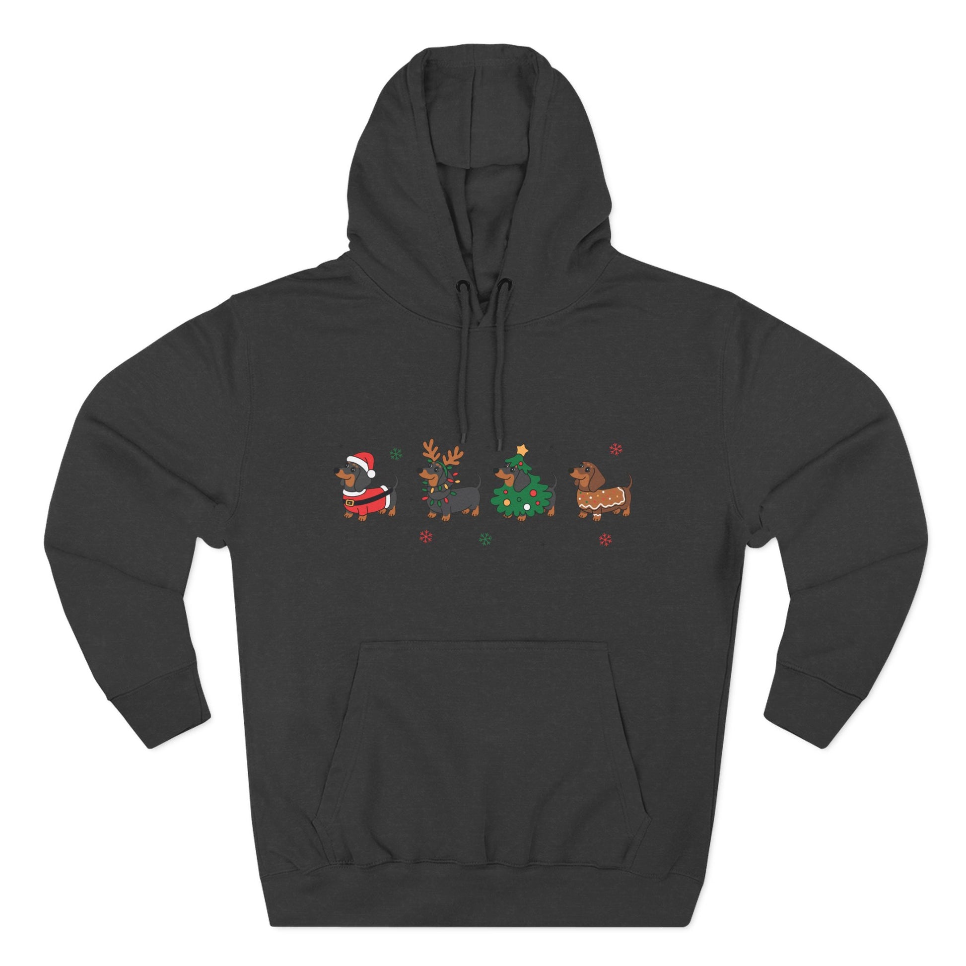 Fleece Hoodie Christmas Dachshund Furever Adorable