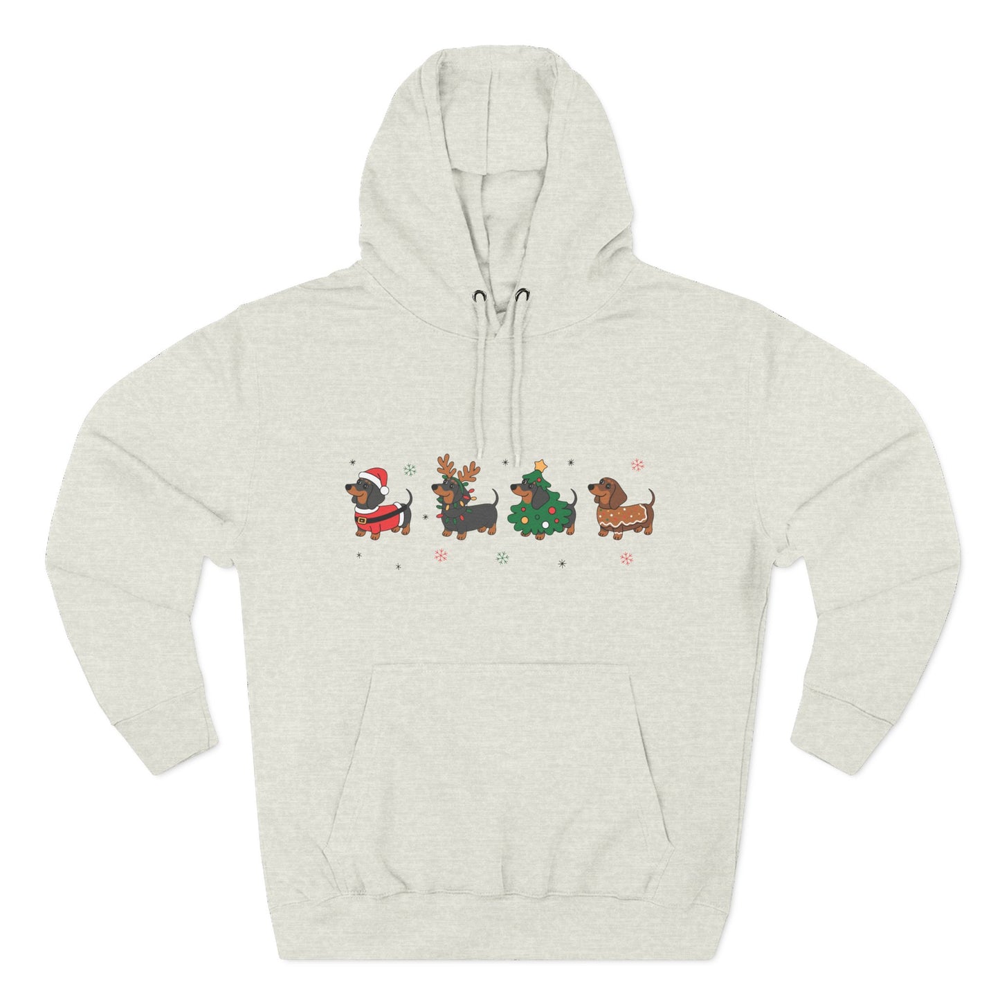 Fleece Hoodie Christmas Dachshund Furever Adorable