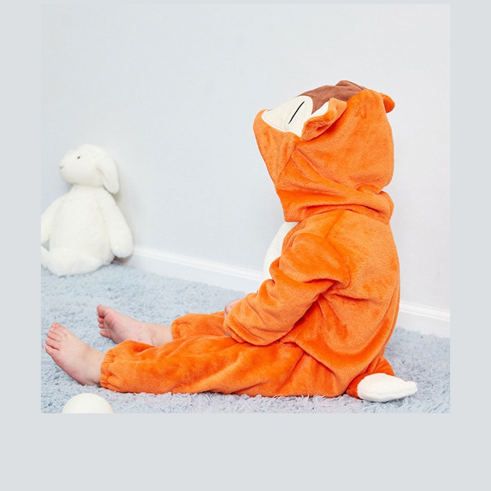 Fox Patterned Adorable Baby Romper-Furever Adorable