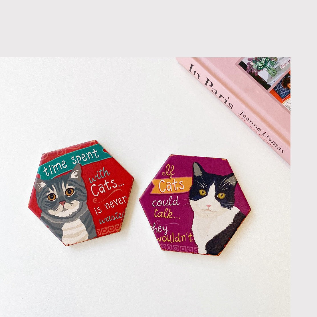 Funny cat coaster-Furever Adorable