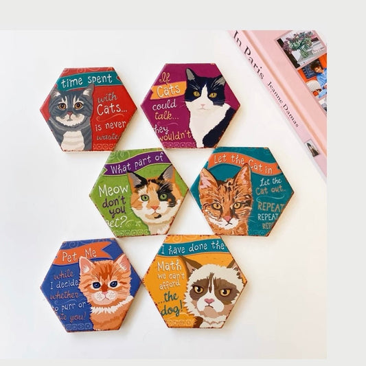 Funny cat coaster-Furever Adorable