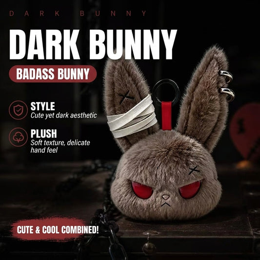 Gothic Punk Bad Bunny Plush Bag Charm Keychain Furever Adorable