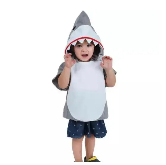 Halloween Child Kids Boy Girl New Year Carnival Party Shark Cos Clothing Funny Shark Animals Cosplay Costumes Furever Adorable