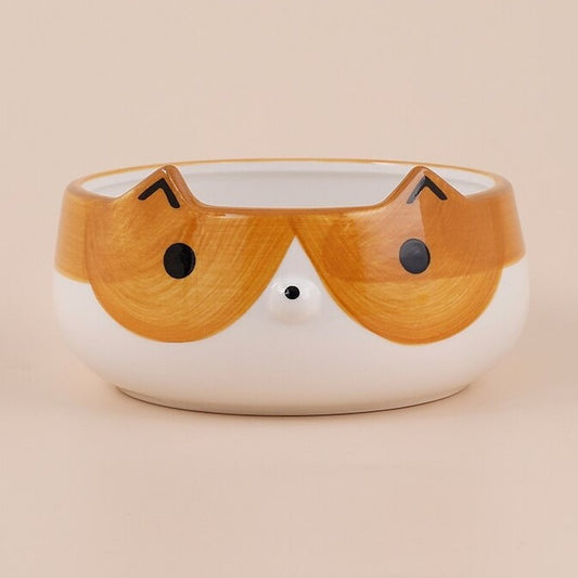 Hand-Painted Animal Bowls for Salad-Furever Adorable