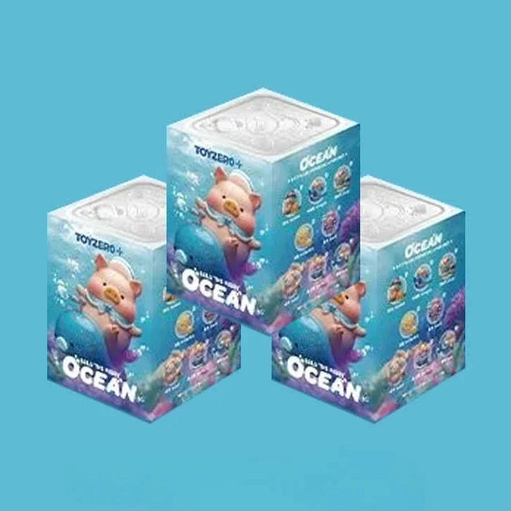 Lulu Canned Pig Ocean Series Blind Box Caixa Caja Girls Dolls Boys Gift Mystery Box Anime Action Figure Toys Furever Adorable
