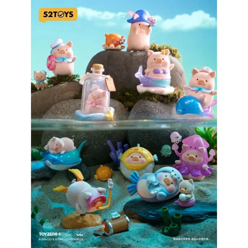 Lulu Canned Pig Ocean Series Blind Box Caixa Caja Girls Dolls Boys Gift Mystery Box Anime Action Figure Toys Furever Adorable