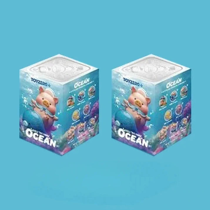 Lulu Canned Pig Ocean Series Blind Box Caixa Caja Girls Dolls Boys Gift Mystery Box Anime Action Figure Toys Furever Adorable