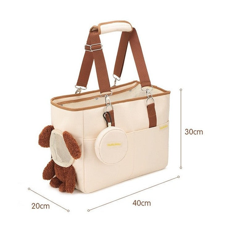 Multi-Functional Pet Travel Carrier: Spacious Outdoor Shoulder Bag-Furever Adorable