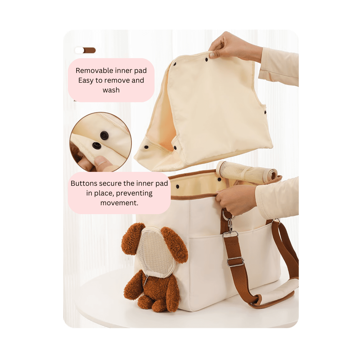 Multi-Functional Pet Travel Carrier: Spacious Outdoor Shoulder Bag-Furever Adorable