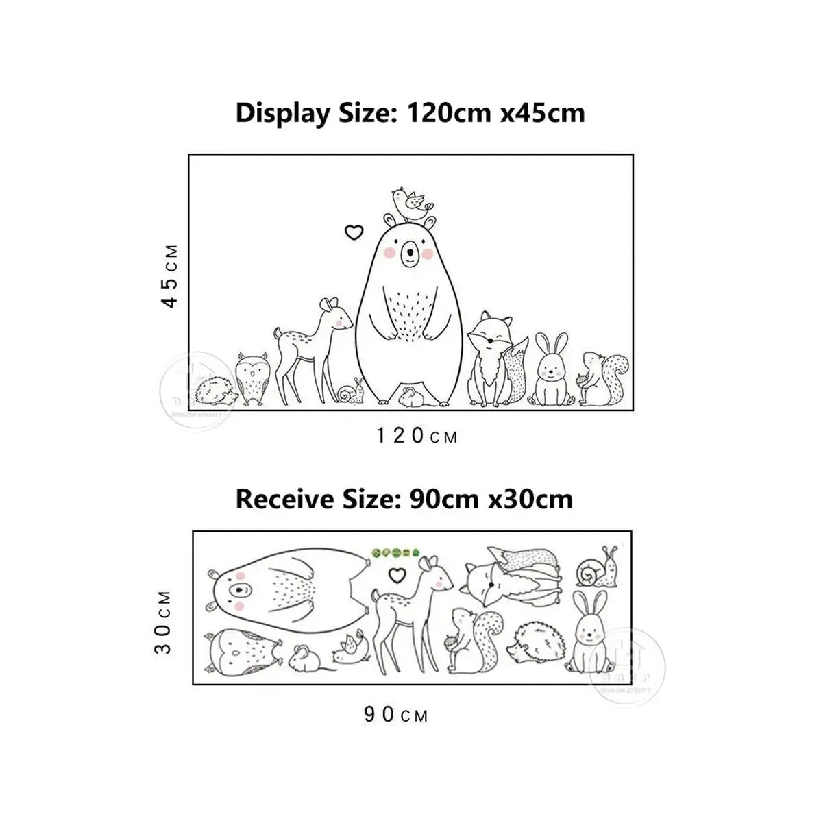 Nordic Animal Cartoon Wall Sticker-Furever Adorable