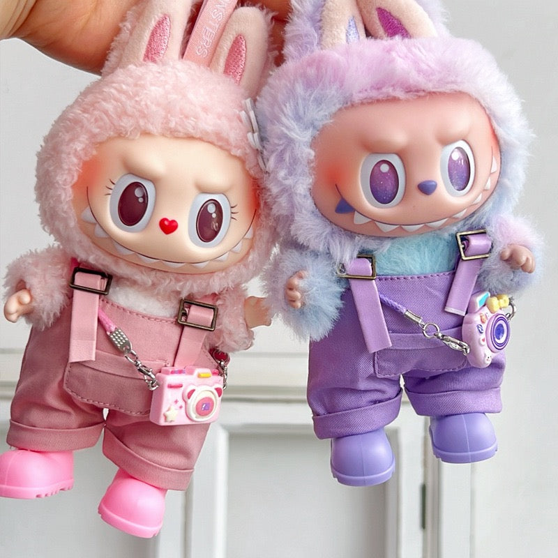 OUTFIT ONLY Labubu’s overalls with headsets Furever Adorable