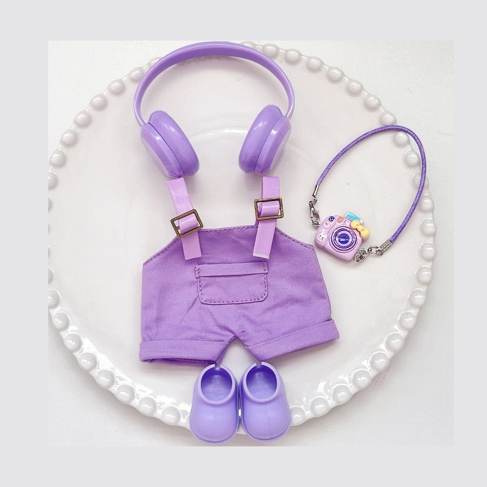 OUTFIT ONLY Labubu’s overalls with headsets Furever Adorable