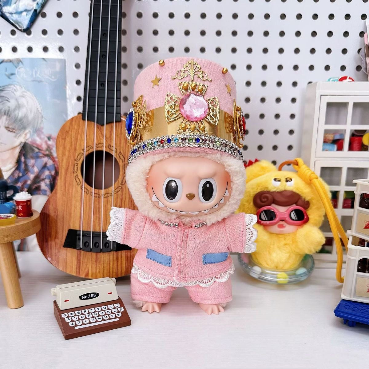 OUTFIT ONLY Labubu’s G-Dragon Outfit PINK Furever Adorable