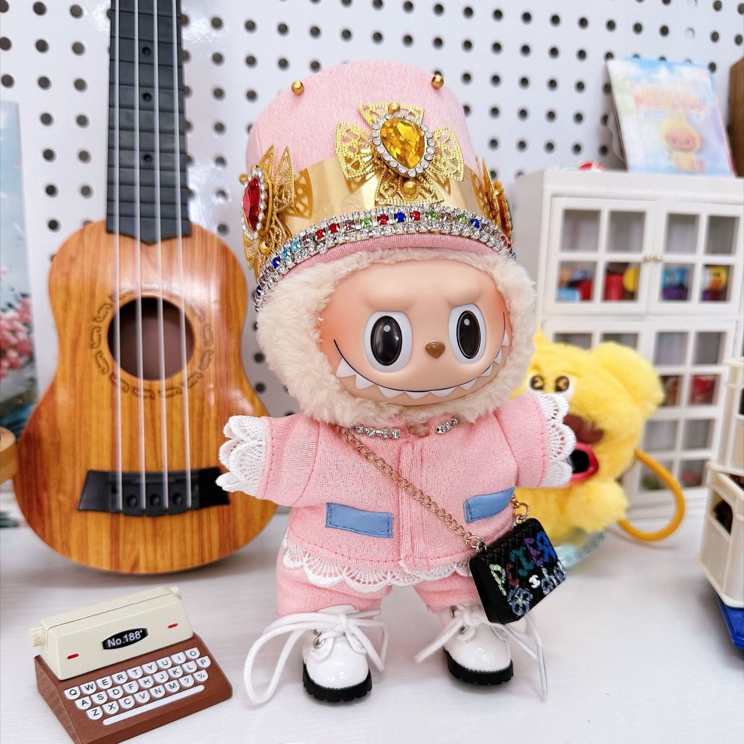 OUTFIT ONLY Labubu’s G-Dragon Outfit PINK Furever Adorable