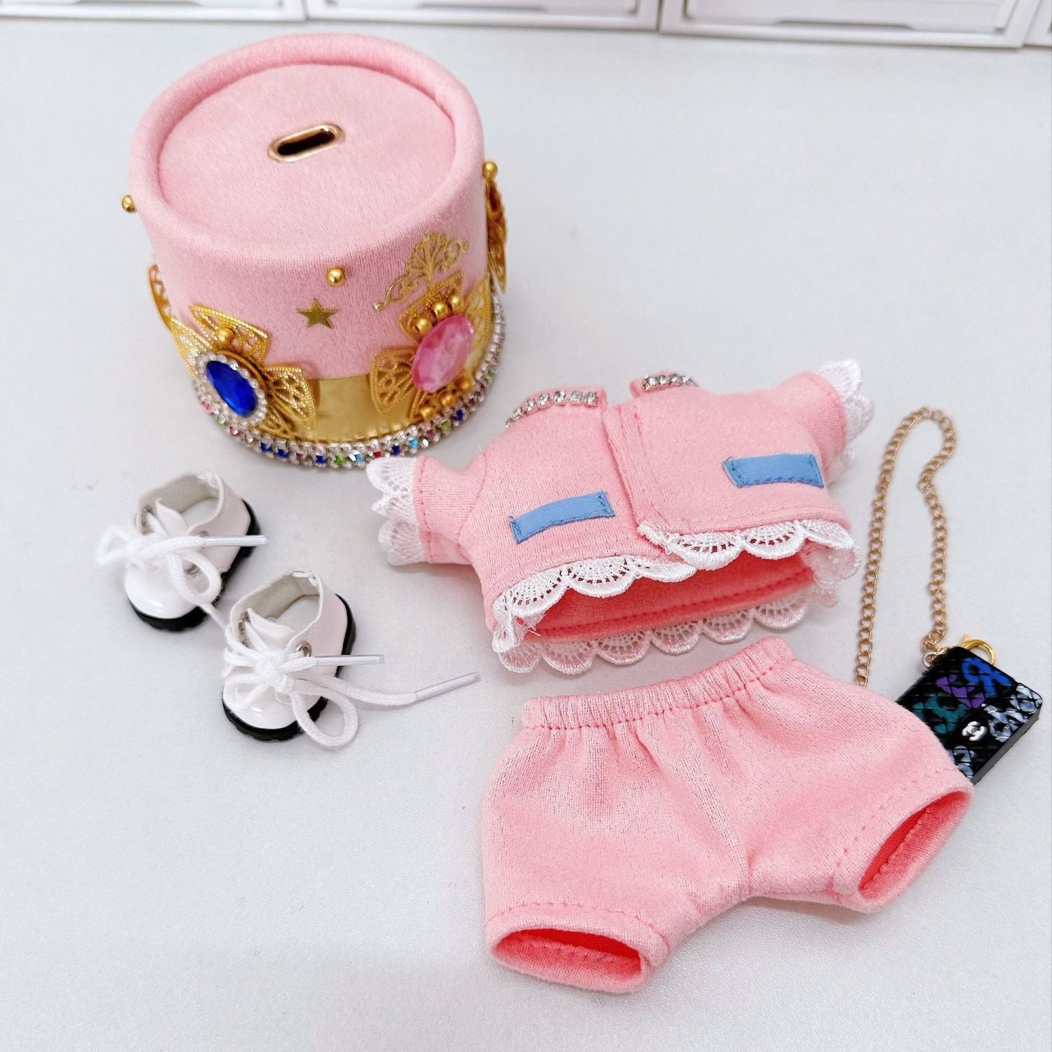 OUTFIT ONLY Labubu’s G-Dragon Outfit PINK Furever Adorable