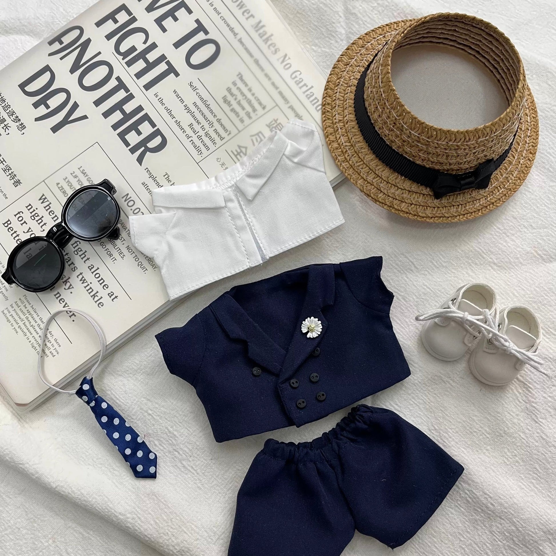 OUTFIT ONLY Labubu’s G-Dragon Outfit NAVY Furever Adorable