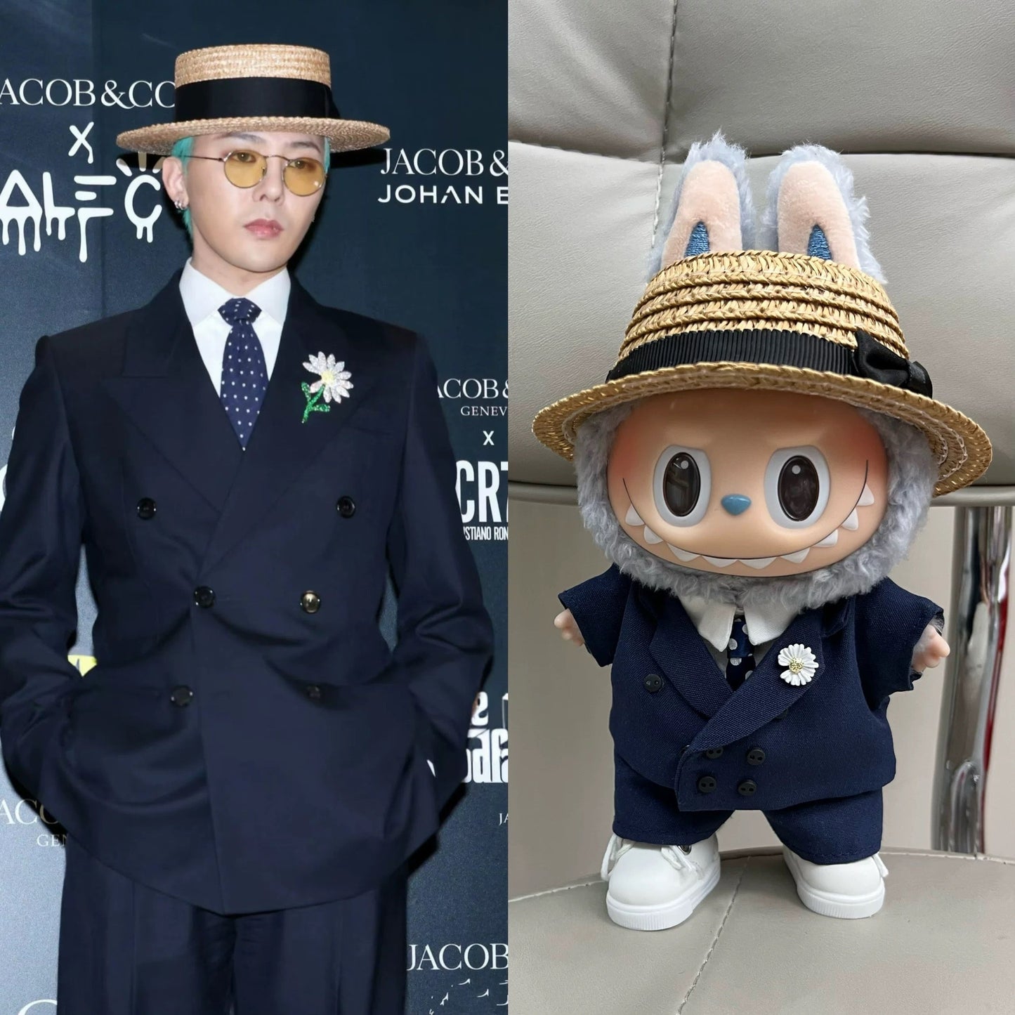 OUTFIT ONLY Labubu’s G-Dragon Outfit NAVY Furever Adorable