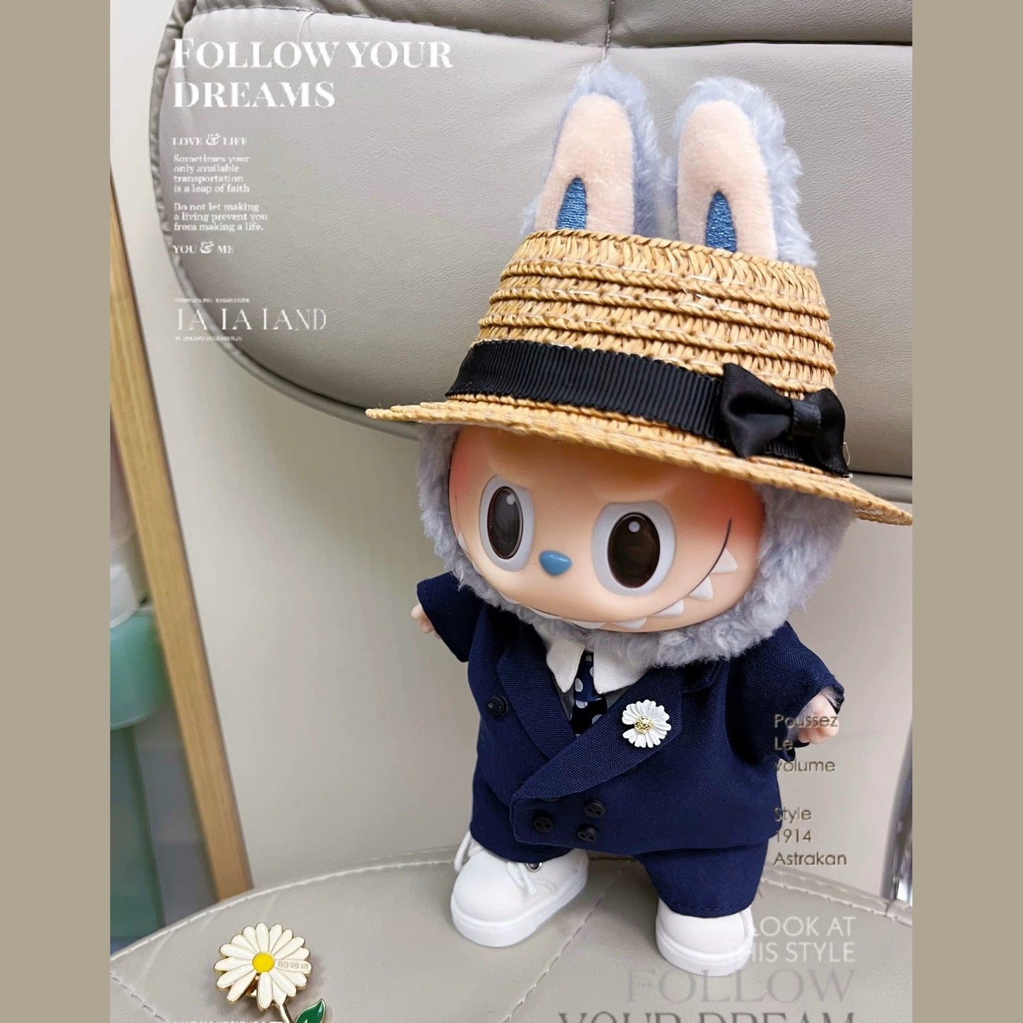 OUTFIT ONLY Labubu’s G-Dragon Outfit NAVY Furever Adorable