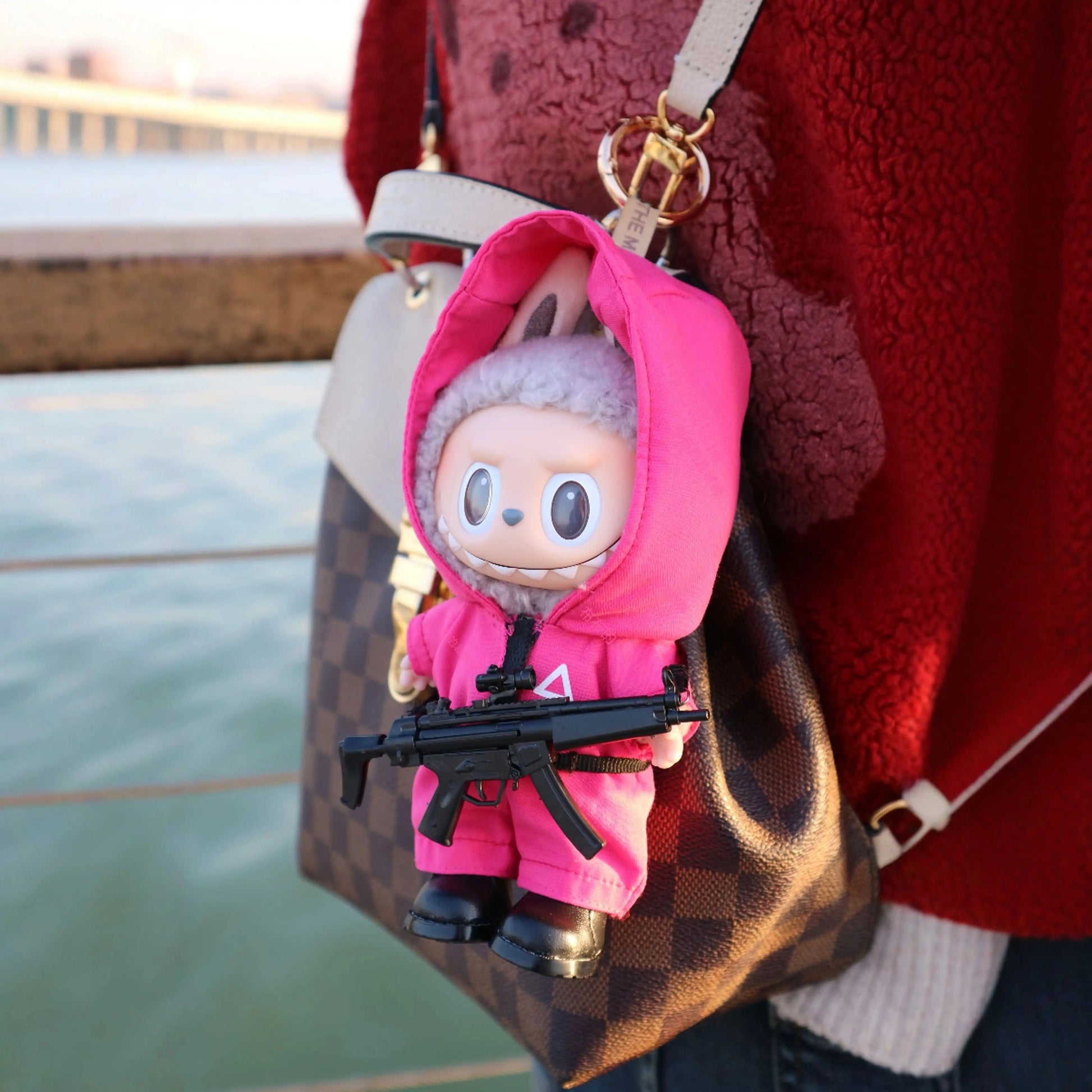 OUTFIT ONLY Labubu’s Squid Game-Inspired Pink Guard Costume Furever Adorable