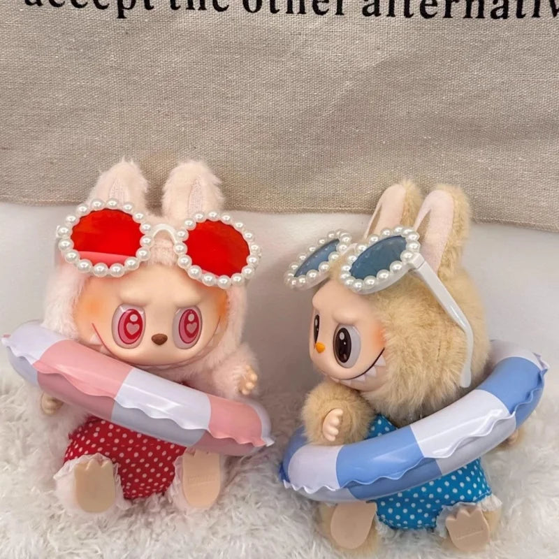 Outfit Only Labubu Vacation 3-Piece Set – Swimsuit, Float Ring & Sunglasses Furever Adorable